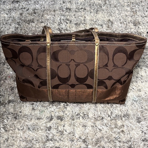 Coach Handbags - COACH Brown Signature Tote Bag F0767 - 11099